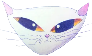 👽 gato, animal, mascota, ilustración, dibujo, lindo, dibujos animados telegram sticker