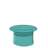 🙌 sombrero, magia, sombrero de copa, azul, dibujos animados telegram sticker