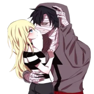 💕 Isaac Foster Angels of Death Angels of Death, Isaac Foster, Rachel Gardner, Anime, Coppia telegram sticker
