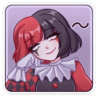 😏 Harley Quinn harley quinn, kartun, anime, penjahat, joker, dc comics telegram sticker