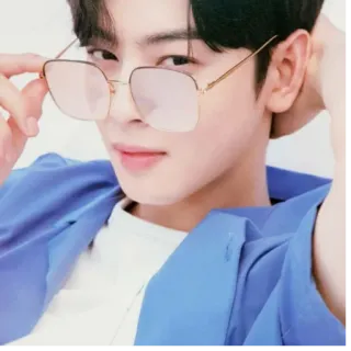 😎 Cha Eun-woo kpop, chanteur, acteur, lunettes, astro whatsapp sticker