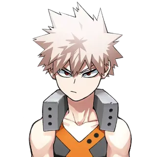😕 Katsuki Bakugo My Hero Academia Anime, Manga, Personage, Bakugo, My Hero Academia telegram sticker