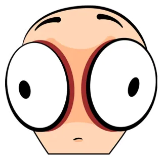 🙄 Alien, Desenho animado, Olhos grandes, Fofo, Engraçado telegram sticker