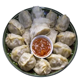 🍽 еда, пельмени, манты, азиатская еда, соус telegram sticker