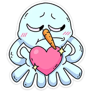 🥰 sticker, cartoon, heart, character, cute telegram sticker