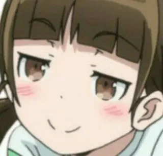 😏 애니메이션, 여자, 미소, 만화 telegram sticker
