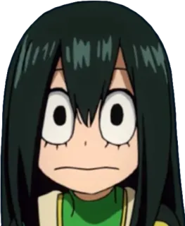 😐 Tsuyu Asui My Hero Academia Anime, Manga, Rana, Héroe, Estudiante, My Hero Academia, Tsuyu Asui telegram sticker