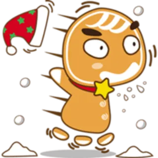 🏃‍♂ manusia roti jahe, natal, liburan, kartun, meriah, kue kering, musim dingin telegram sticker