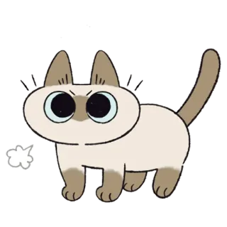 😤 cat, animal, cartoon, pet, cute, funny, sticker telegram sticker