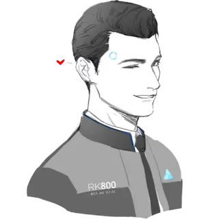 😉 Connor Detroit: Become Human RK800 android, character, video game, science fiction, RK800, Detroit Become Human telegram sticker