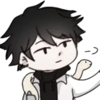 👟 การ์ตูน, สไตล์อนิเมะ, งู, ตัวละคร telegram sticker