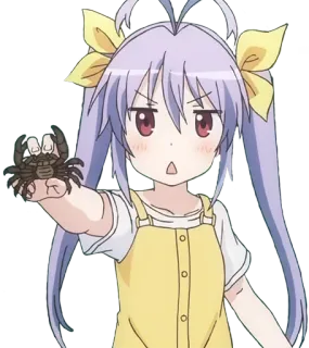😯 Anime, Krabbe, Mädchen, Cartoon, Süß whatsapp sticker