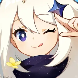 💠 Paimon Genshin Impact Anime, Videospiel, Charakter, Fantasy, Süß whatsapp sticker
