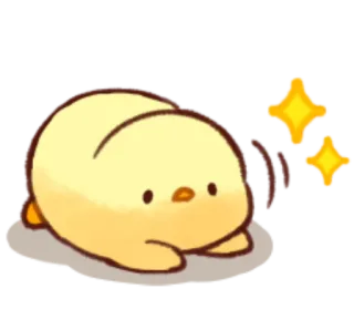 🙂 цыпленок, милый, блестки, каваи, животное, птица telegram sticker