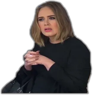 ☹ Adele Adele, cantora, celebridade, mulher, retrato telegram sticker