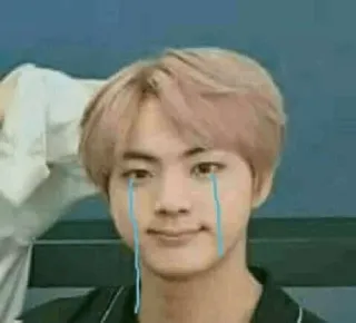 😭 哭, 表情包, 难过, kpop, jin, 情绪 telegram sticker