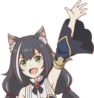 👋 Anime, Ragazza gatto, Kawaii, Carino, Manga telegram sticker