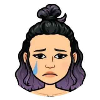 🔪 грустный, плачущий, слеза, bitmoji, эмодзи, аватар telegram sticker