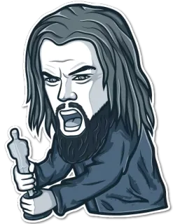 😤 Leonardo DiCaprio leonardo dicaprio, acteur, oscar, célébration, récompense whatsapp sticker
