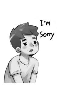 🥺 I'm Sorry scusa, dispiace, cartone animato, triste, rimpianto, illustrazione telegram sticker