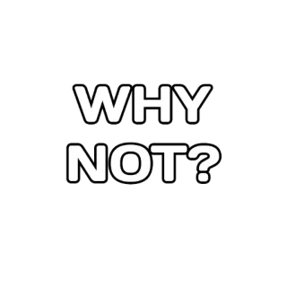 😎 WHY NOT? question, motivation, optimisme, affirmation whatsapp sticker