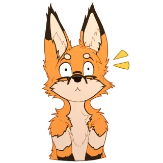 😯 rubah, hewan, lucu, berbulu, kartun telegram sticker