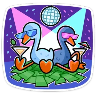 Дикие гуси | @Premium_Emojis_Telegram whatsapp stickers
