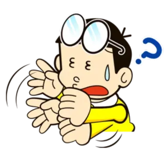 ❓ Dibujo animado, Pregunta, Confundido, Preocupado, Personaje telegram sticker
