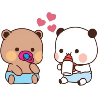 🍼 น่ารัก, หมี, เด็ก, รัก, การ์ตูน telegram sticker
