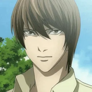 ⚖ Light Yagami Death Note Anime, Manga, Protagoniste, Intellectuel, Sérieux telegram sticker