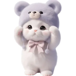 🥺 gato, gatito, lindo, animal, mascota, pegatina, osito de peluche, kawaii telegram sticker