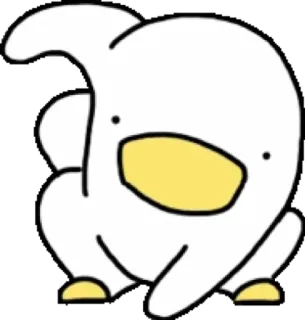 🤛 kaczka, słodki, kreskówka, zwierzę, ptak telegram sticker