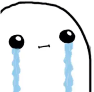 😭 crying, sad, emotional, blob, meme, cartoon telegram sticker