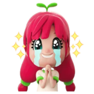 😢 Desenho animado, Personagem, Fofo, Brilho, Chorando telegram sticker