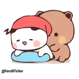 😴 Панда, Медведь, Милый, Кавайный, Наклейка, Дружба, Любовь telegram sticker