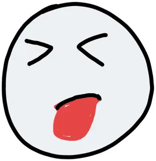 😝 絵文字, 顔, 表情, 舌, 面白い, ステッカー telegram sticker