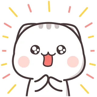 🥹 mèo, dễ thương, vui vẻ, lễ kỷ niệm, emoji, nhãn dán telegram sticker