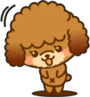 😂 cachorro, fofo, desenho animado, poodle, animal, adesivo telegram sticker