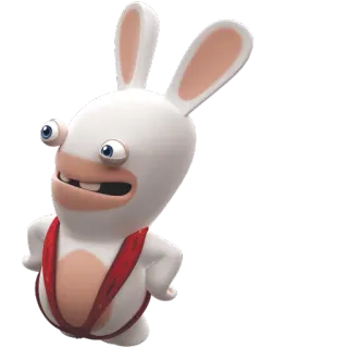 😬 Rabbid rabbids, cartoon, funny, animal, rabbit telegram sticker