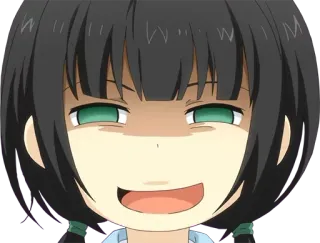 😃 Anime, Ragazza, Carina, Sorriso, Manga, Espressione telegram sticker