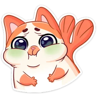 🤢 kucing, imut, stiker, hewan, oranye, kawaii telegram sticker
