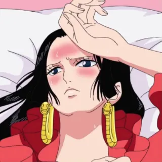 😥 Boa Hancock One Piece Anime, Doente, Hancock, Feminino, Rainha telegram sticker