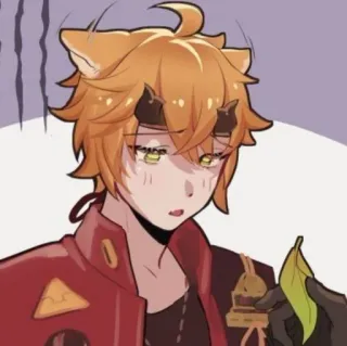 🐕 Thoma Genshin Impact アニメ, トーマ, 原神, 猫耳 telegram sticker