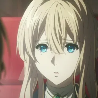 ✨ Violet Evergarden Anime, Ragazza, Ritratto, Viola, Evergarden, Emozionale telegram sticker