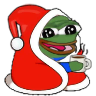 🎅 Pepe the Frog pepe, 青蛙, 圣诞节, 圣诞老人, 冬天, 假期, 可爱 telegram sticker