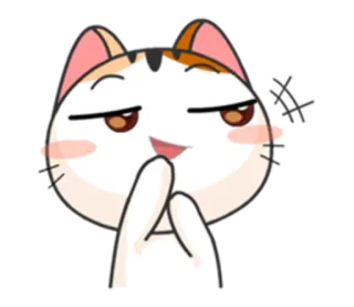 😏 猫, 動物, ステッカー, マンガ, 可愛い telegram sticker
