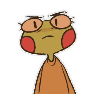 😡 kikker, cartoon, dier, sticker telegram sticker