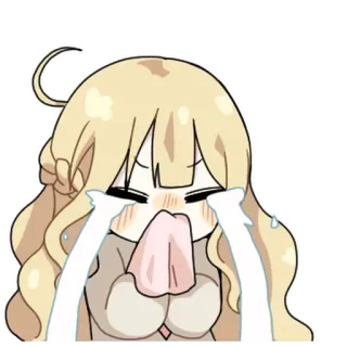💬 anime, llorando, triste, lágrimas, dibujos animados, emocional whatsapp sticker