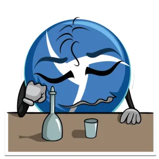 😢 bebendo, álcool, desenho animado, intoxicado, bêbado, bebida, ressaca telegram sticker