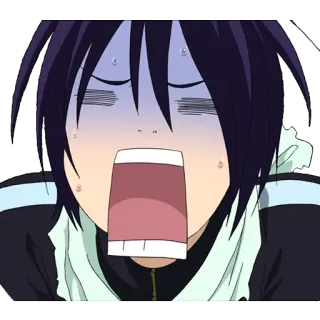 😩 Yato Noragami anime, character, yato, noragami, shocked, scream, scared telegram sticker
